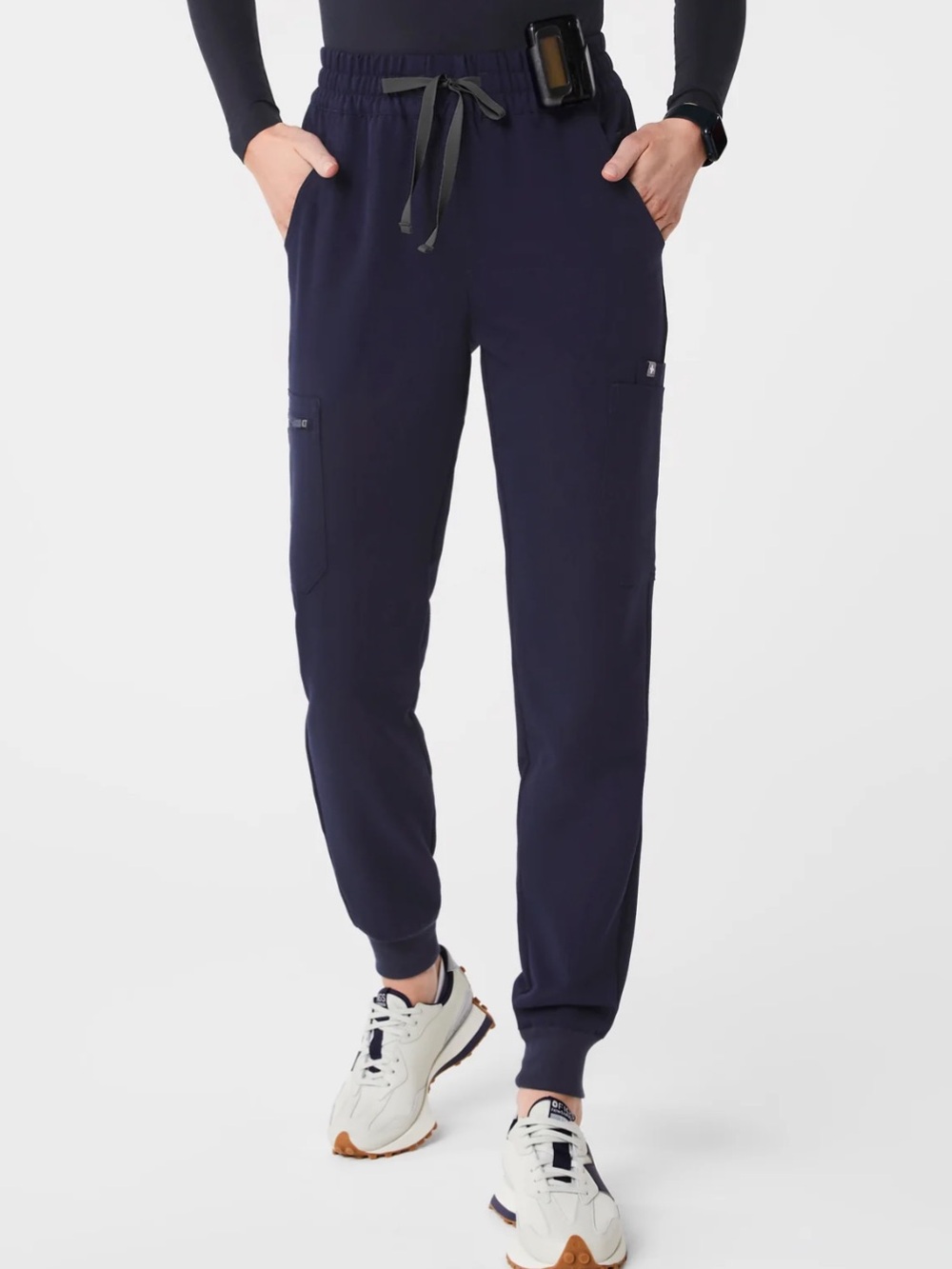 FIGS Navy Drawstring Jogger Scrub Pants - Uman Relaxed Joggers